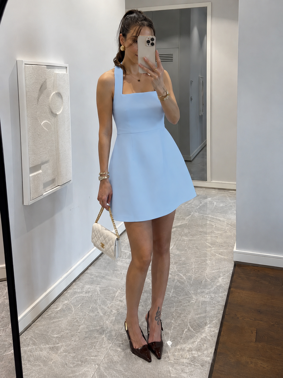 Kaia Short Dress - Baby Blue