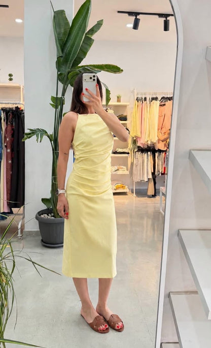 Cindy Dress - Butter yellow