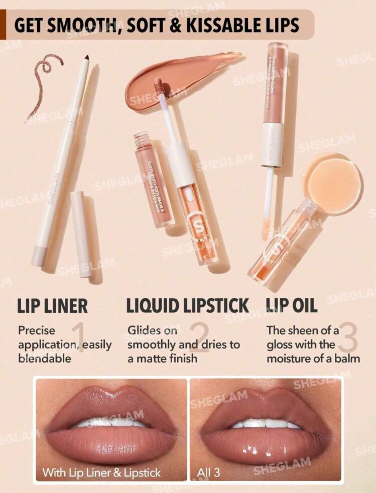 SHEGLAM 3 in 1 Lipstick