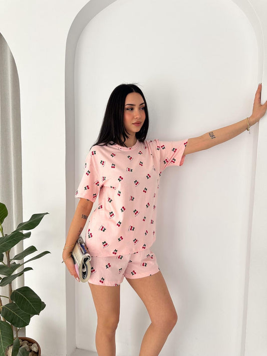 Cerise Cotton Pj