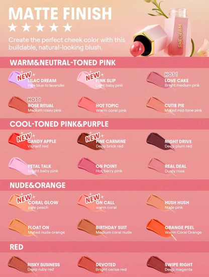 SHEGLAM Matte liquid Blush