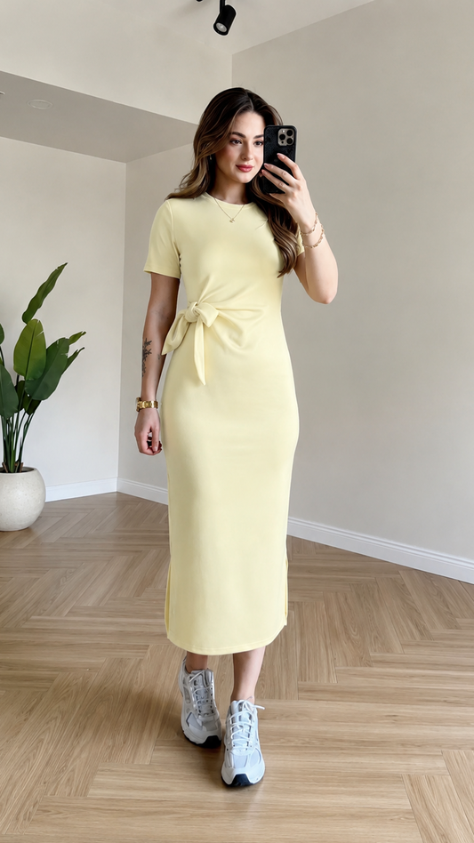 Naomi Dress - Butter Yellow