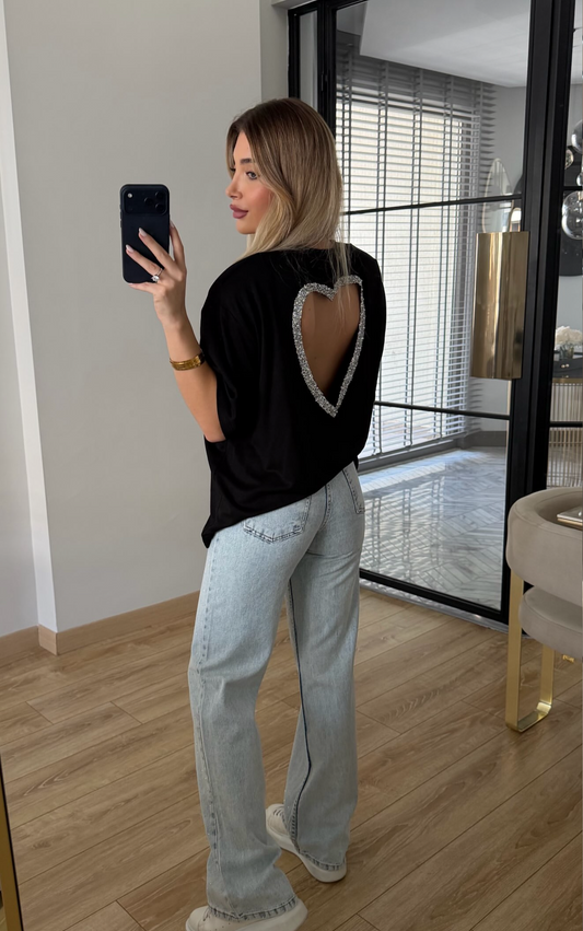 Heart Top - Black