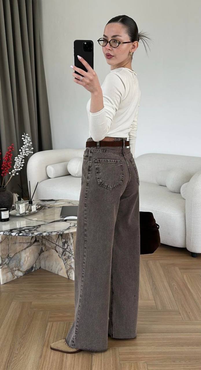 Brown Denim Pants
