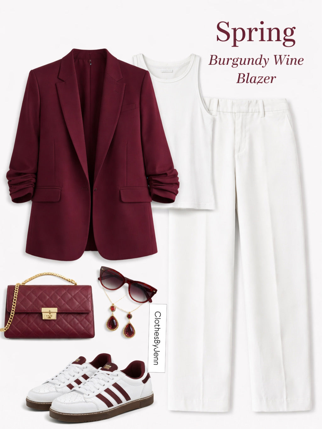 Ashley blazer-Burgundy