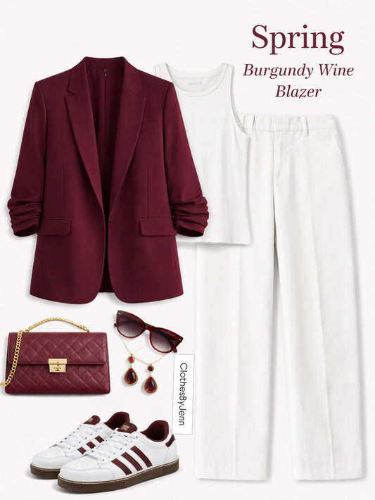 Ashley blazer-Burgundy