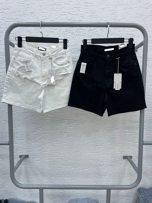 Black Denim Short