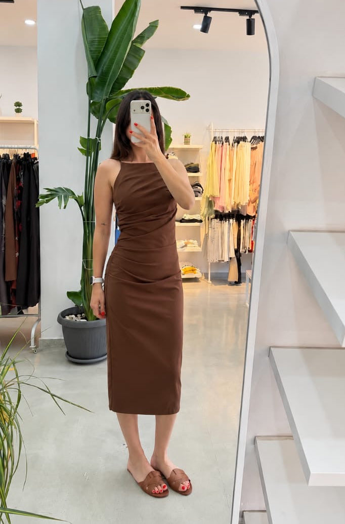 Cindy Dress - Brown