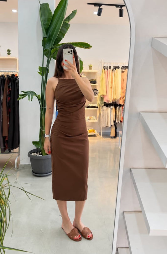Cindy Dress - Brown