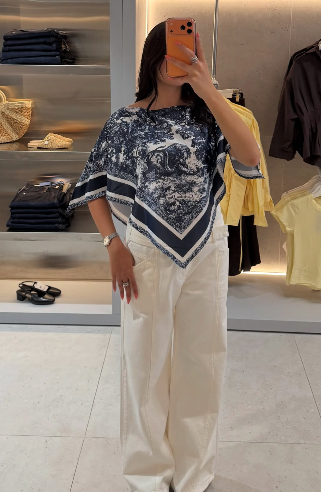 Dior top with scarf - Blue