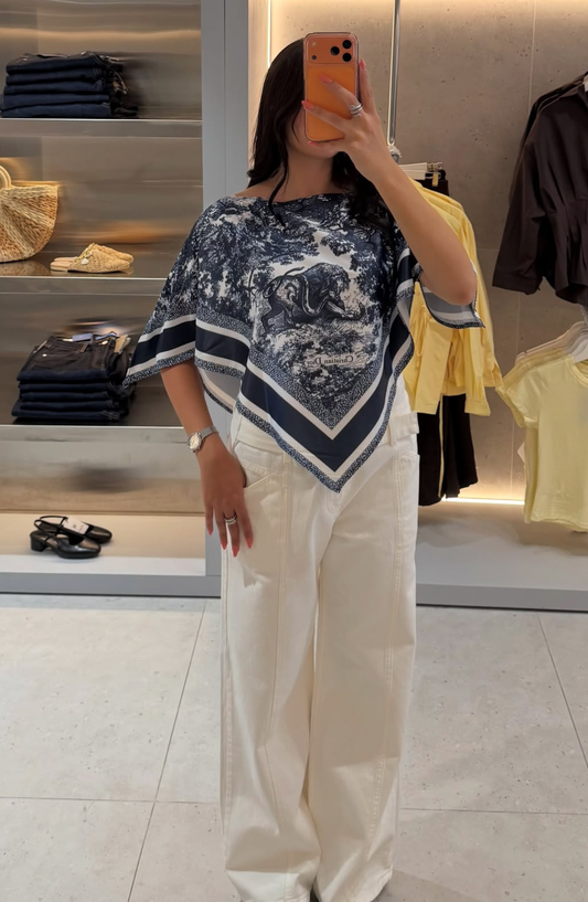 Dior top with scarf - Blue