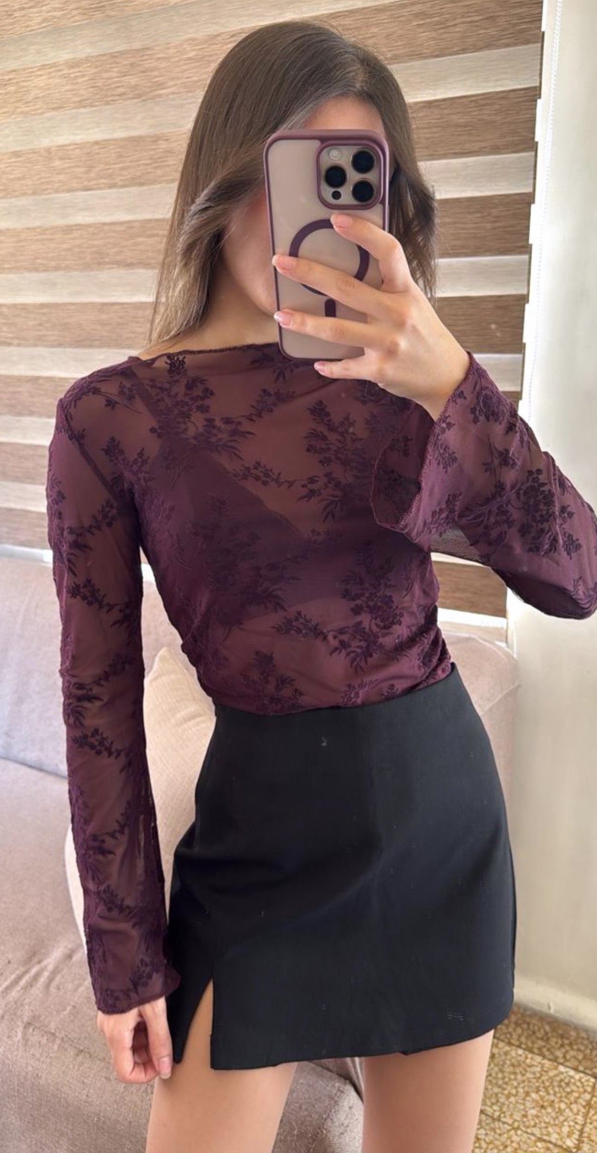 Youmi Top - Burgundy