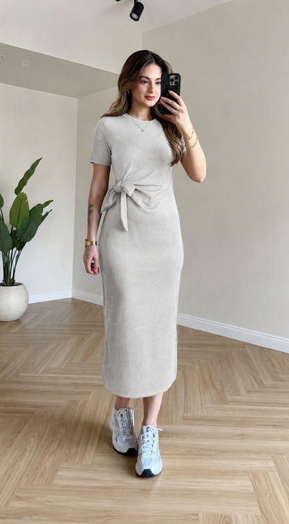 Naomi Dress - Light Grey