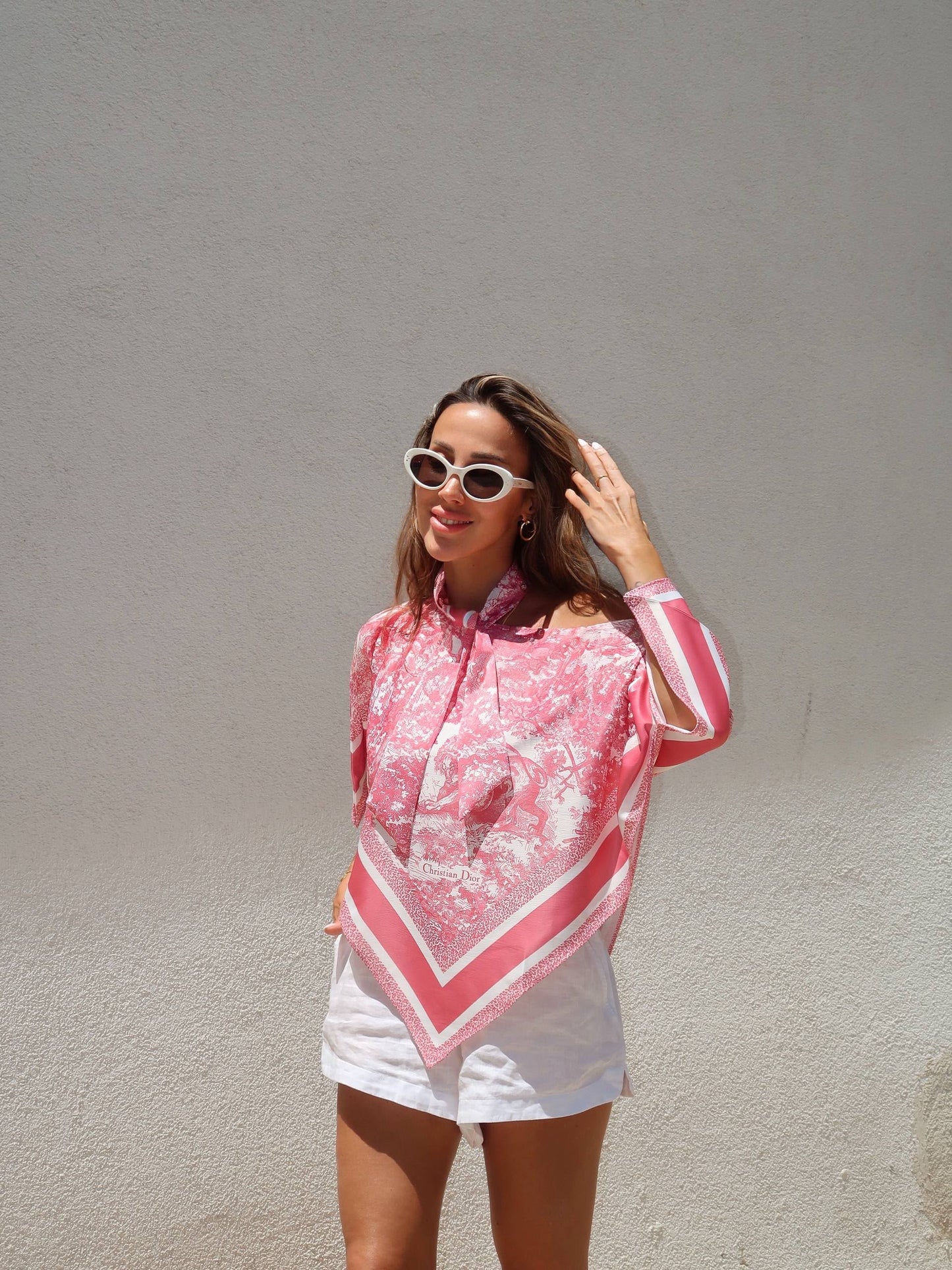 Dior top with scarf - Pink