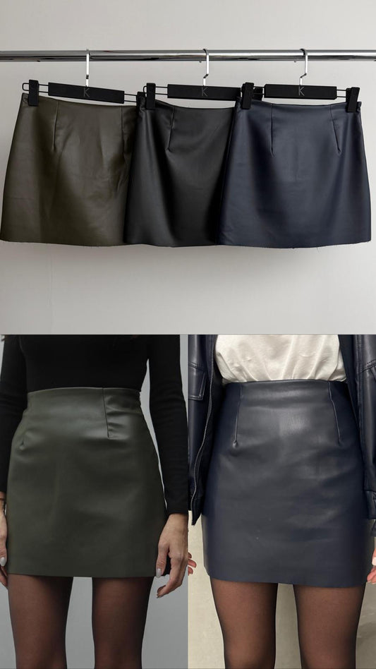 Kay Leather Skort