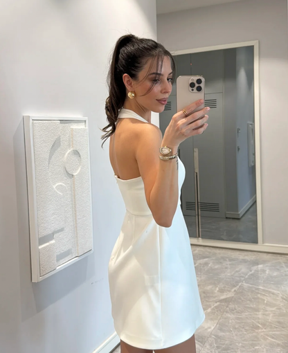 Kaia Short Dress - White