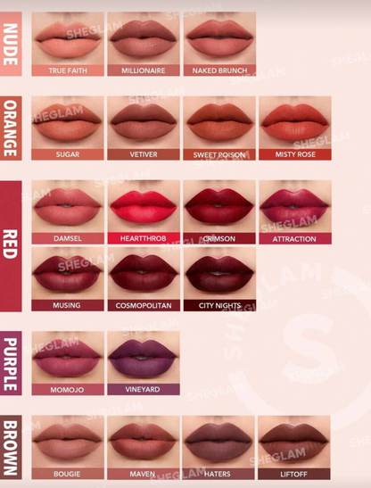 SHEGLAM Matte Allure Liquid Lipstick