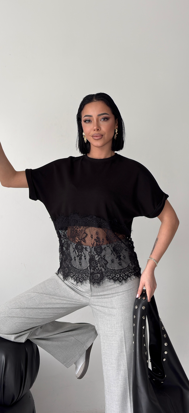 Ruby Lace Top - Black