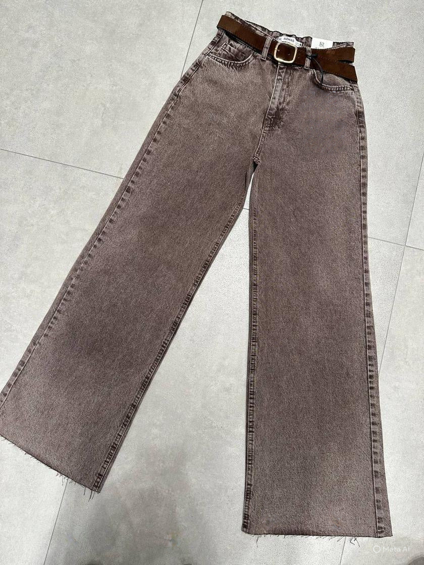 Brown Denim Pants