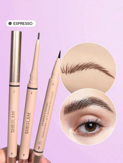 SHEGLAM Brows On Demand 2 in 1 Brow Pencil